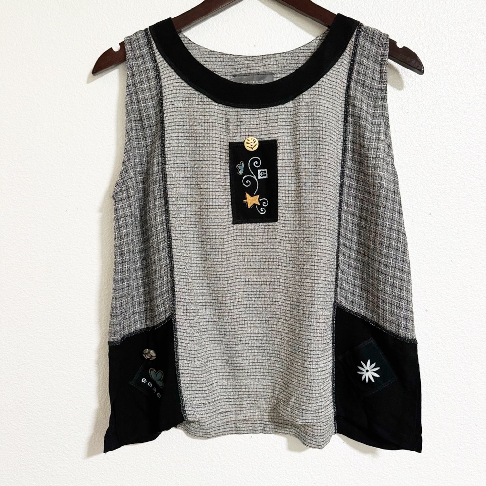 NEW Endless Options Plaid Patchwork Boho Lagenlook Tank